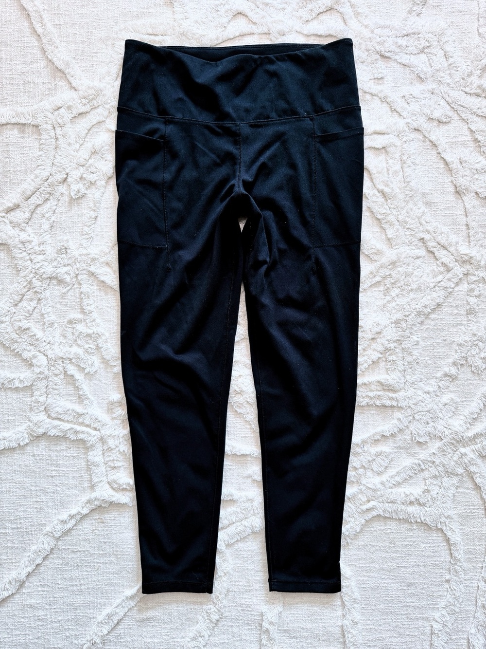 Danskin Black High Rise Pocket Leggings Women’s Large L Yoga Activewear